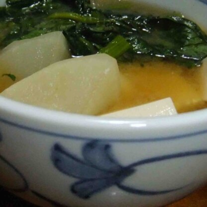 こんばんは！
今一番寒い時ですね。蕪とお豆腐のお味噌汁美味しいです。(^^♪
風邪に気を付けてね。ごちさまです(=^・^=)